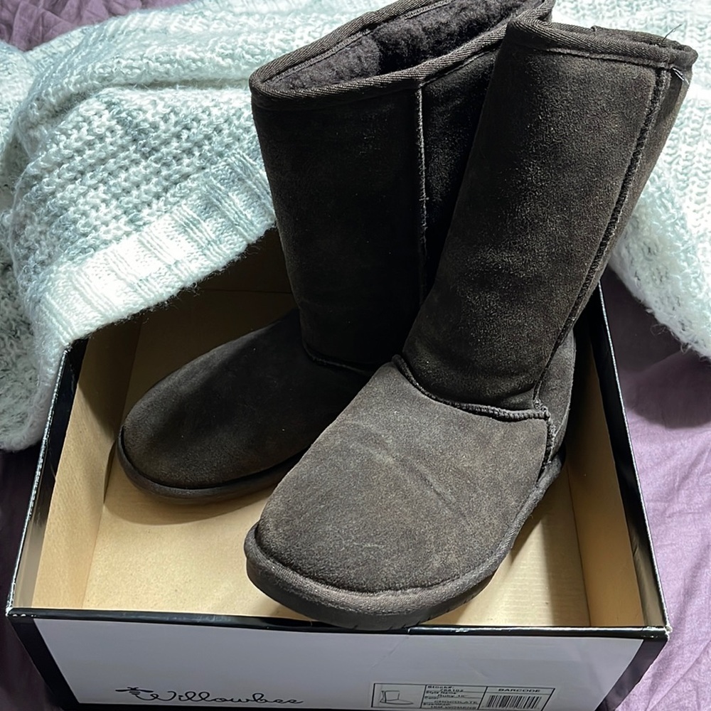 Warm Willowbee brown boots 10